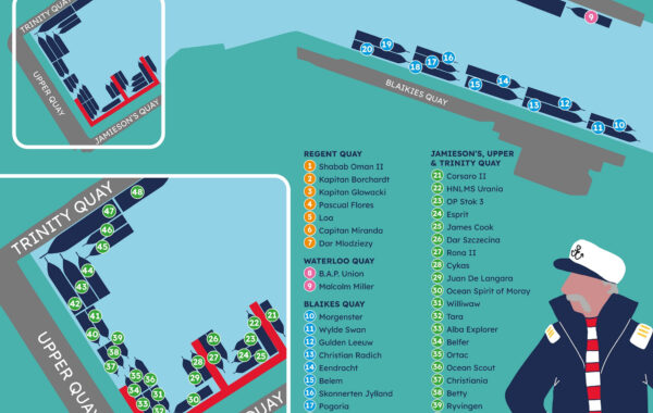 Tall Ships Aberdeen Berthing map