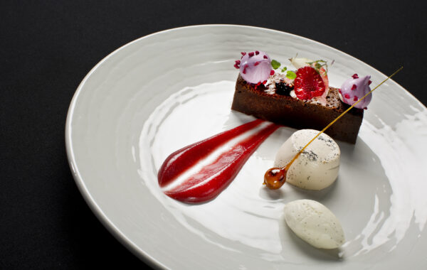7 G3 A1628 Dinner Menu Selection 2 Pecan and Dark Chocolate Torte 1