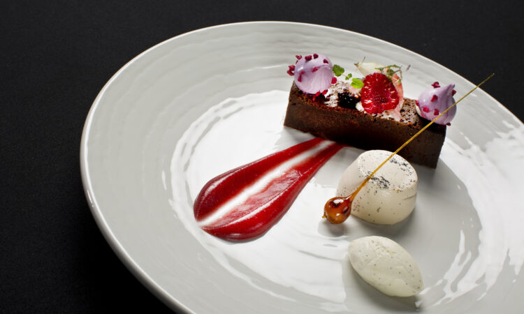 7 G3 A1628 Dinner Menu Selection 2 Pecan and Dark Chocolate Torte 1